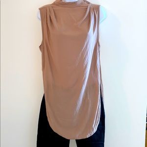 Free People High Neck, Open Back, Side Slit Top